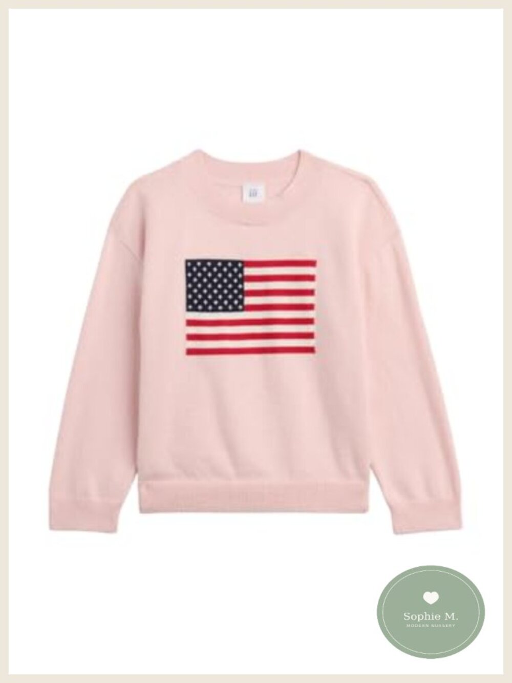 Baby Girls Americana Crewneck Knit Sweater Pullover Long Sleeve